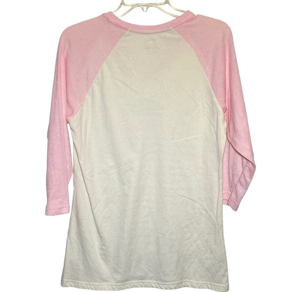 John Deere women's size Large graphic t-shirt pink white lightweight - Picture 3 of 6